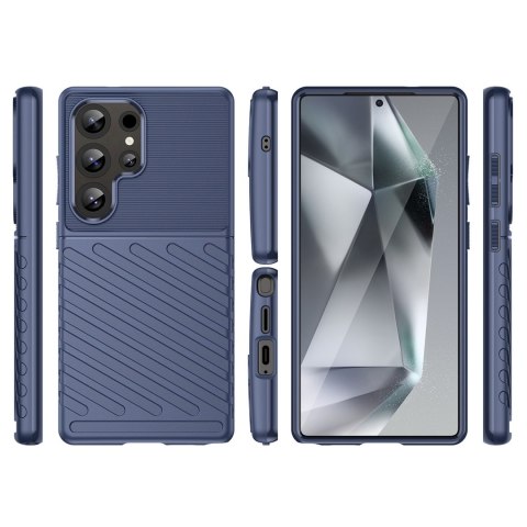 Etui silikonowy pancerny pokrowiec do Samsung Galaxy S25 Ultra Thunder Case - niebieski