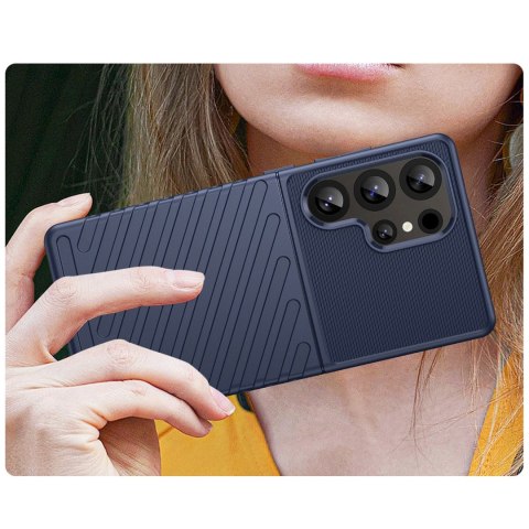 Etui silikonowy pancerny pokrowiec do Samsung Galaxy S25 Ultra Thunder Case - niebieski