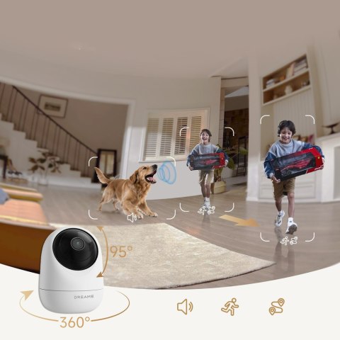 Kamera wewnętrzna do monitoringu 1080p IR Wi-Fi Bluetooth - biała