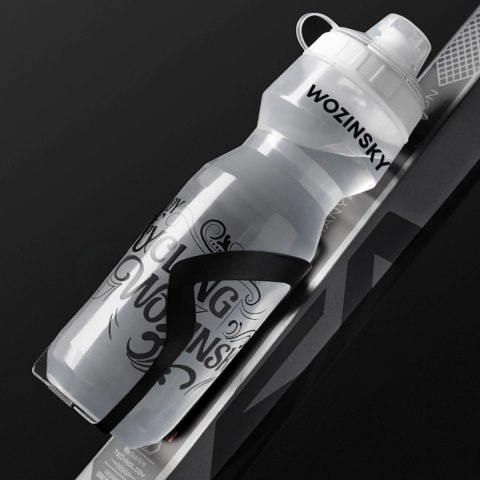 Bidon rowerowy butelka na wodę napoje 750ml - transparentny