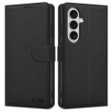 Etui futerał zamykany z podstawką na Samsung Galaxy S26 Wallet - czarno czerwony