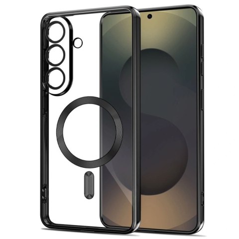Etui pokrowiec case na Samsung Galaxy S26+ MagFlex - przezroczysto-czarny