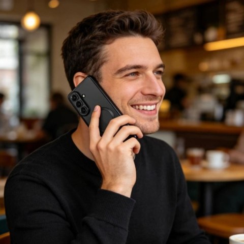 Etui pokrowiec case na Samsung Galaxy S26+ MagFlex - przezroczysto-czarny