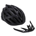 Kask rowerowy MTB z odpinanym daszkiem tylną lampką USB 57-62 cm - czarny