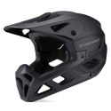 Kask rowerowy pełny z odpinanym daszkiem 57-62 cm - czarny