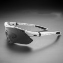 Okulary rowerowe polaryzujące 10002 - ZESTAW - białe