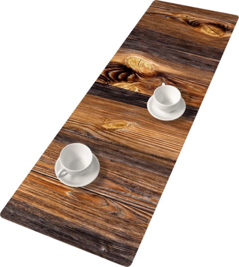 Bieżnik na stół Drewno 95×33 cm - ekologiczny filc, ochrona stołu, dekoracyjny wzór, Bertoni