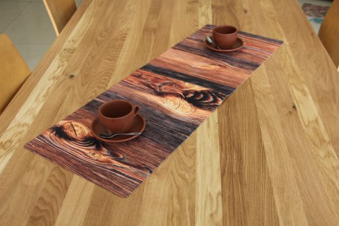 Bieżnik na stół Drewno 95×33 cm - ekologiczny filc, ochrona stołu, dekoracyjny wzór, Bertoni