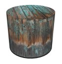 Pufa dekoracyjna, Bertoni, nadruk Havana - okrągła pufa do salonu, przedpokoju, walec 40cm, elegancka, zamek błyskawiczny, możli