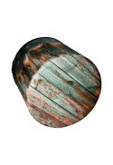Pufa dekoracyjna, Bertoni, nadruk Havana - okrągła pufa do salonu, przedpokoju, walec 40cm, elegancka, zamek błyskawiczny, możli