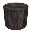 Pufa dekoracyjna, Bertoni, nadruk Heban - okrągła pufa do salonu, przedpokoju, walec 40cm, elegancka, zamek błyskawiczny, możliw