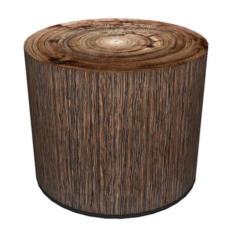 Pufa dekoracyjna, Bertoni, nadruk Kempas - okrągła pufa do salonu, przedpokoju, walec 40cm, elegancka, zamek błyskawiczny, możli
