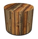 Pufa dekoracyjna, Bertoni, nadruk Smrek - okrągła pufa do salonu, przedpokoju, walec 40cm, elegancka, zamek błyskawiczny, możliw