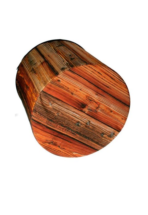 Pufa dekoracyjna, Bertoni, nadruk Smrek - okrągła pufa do salonu, przedpokoju, walec 40cm, elegancka, zamek błyskawiczny, możliw
