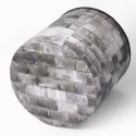 Pufa dekoracyjna, Bertoni, nadruk Urban - okrągła pufa do salonu, przedpokoju, walec 40cm, elegancka, zamek błyskawiczny, możliw