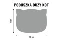 Poduszka dekoracyjna Bertoni „Kot Borys" 30×45 cm - welur, nadruk kota, wkład antyalergiczny