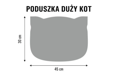 Poduszka dekoracyjna Bertoni „Kot Daisy" 30×45 cm - welur, nadruk kota, wkład antyalergiczny
