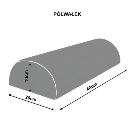 Poduszka półwałek Breza 10x40 cm - ergonomiczna, z pianką memory, pod plecy, kark i szyję, dekoracyjna - Bertoni