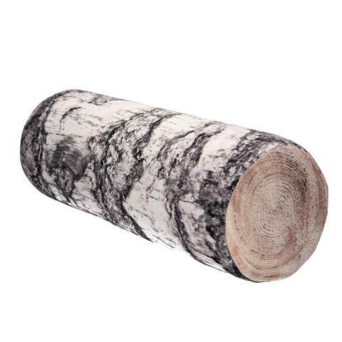 Poduszka rehabilitacyjna wałek Brzoza Ø15x40 cm - welur, pianka memory foam, do podparcia karku i pleców, Bertoni