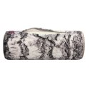 Poduszka rehabilitacyjna wałek Brzoza Ø15x40 cm - welur, pianka memory foam, do podparcia karku i pleców, Bertoni