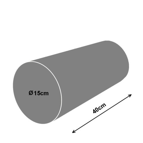Poduszka rehabilitacyjna wałek Brzoza Ø15x40 cm - welur, pianka memory foam, do podparcia karku i pleców, Bertoni