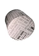 Pufa dekoracyjna, Bertoni, nadruk Music - okrągła pufa do salonu, przedpokoju, walec 40cm, elegancka, zamek błyskawiczny, możliw
