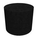 Pufa dekoracyjna, Bertoni, nadruk Noir - okrągła pufa do salonu, przedpokoju, walec 40cm, elegancka, zamek błyskawiczny, możliwo
