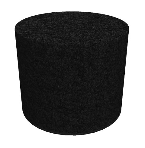 Pufa dekoracyjna, Bertoni, nadruk Noir - okrągła pufa do salonu, przedpokoju, walec 40cm, elegancka, zamek błyskawiczny, możliwo