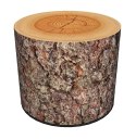 Pufa dekoracyjna, Bertoni, nadruk Sosna - okrągła pufa do salonu, przedpokoju, walec 40cm, elegancka, zamek błyskawiczny, możliw