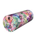 Poduszka rehabilitacyjna wałek Flora Ø15x40 cm - welur, pianka memory foam, do podparcia karku i pleców, Bertoni