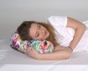 Poduszka rehabilitacyjna wałek Flora Ø15x40 cm - welur, pianka memory foam, do podparcia karku i pleców, Bertoni