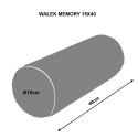 Poduszka rehabilitacyjna wałek Galapagos Day Ø15x40 cm - welur, pianka memory foam, do podparcia karku i pleców, Bertoni