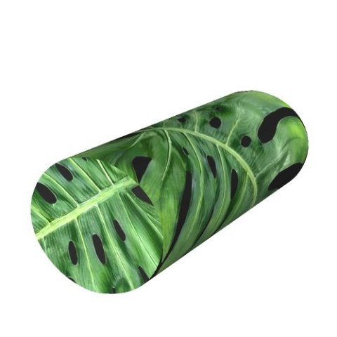 Poduszka rehabilitacyjna wałek Galapagos Night Ø15x40 cm - welur, pianka memory foam, do podparcia karku i pleców, Bertoni