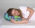 Poduszka rehabilitacyjna wałek Irys Ø15x40 cm - welur, pianka memory foam, do podparcia karku i pleców, Bertoni