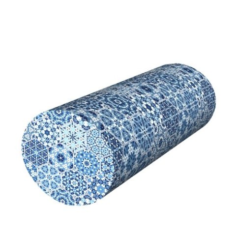Poduszka rehabilitacyjna wałek Malaga Ø15x40 cm - welur, pianka memory foam, do podparcia karku i pleców, Bertoni