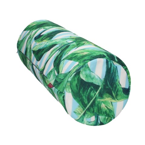 Poduszka rehabilitacyjna wałek Stripe Palm Ø15x40 cm - welur, pianka memory foam, do podparcia karku i pleców, Bertoni