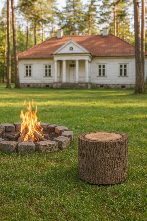 Pufa Codura Wodoodporna do Domu i Ogrodu - wzór Robina, Elegancka, Wygodna, Stabilna, Zamek Błyskawiczny, 40 cm, Bertoni