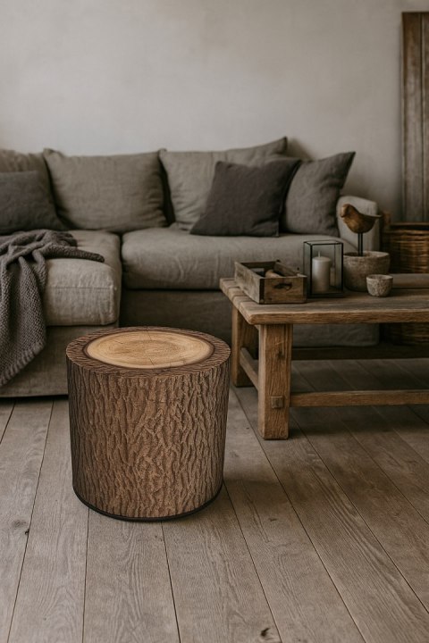 Pufa Codura Wodoodporna do Domu i Ogrodu - wzór Robina, Elegancka, Wygodna, Stabilna, Zamek Błyskawiczny, 40 cm, Bertoni