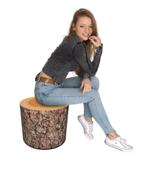 Pufa Codura Wodoodporna do Domu i Ogrodu - wzór Sosna, Elegancka, Wygodna, Stabilna, Zamek Błyskawiczny, 40 cm, Bertoni