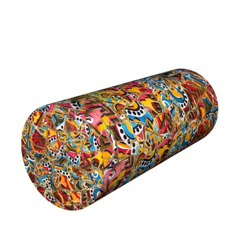 Poduszka rehabilitacyjna wałek Andaluzja Ø15x40 cm - welur, pianka memory foam, do podparcia karku i pleców, Bertoni