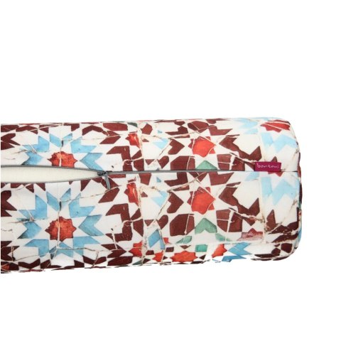 Poduszka rehabilitacyjna wałek Katalonia Ø15x40 cm - welur, pianka memory foam, do podparcia karku i pleców, Bertoni