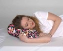 Poduszka rehabilitacyjna wałek Merida Ø15x40 cm - welur, pianka memory foam, do podparcia karku i pleców, Bertoni