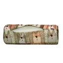 Poduszka rehabilitacyjna wałek Pexeso Beige Ø15x40 cm - welur, pianka memory foam, do podparcia karku i pleców, Bertoni