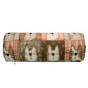 Poduszka rehabilitacyjna wałek Pexeso Beige Ø15x40 cm - welur, pianka memory foam, do podparcia karku i pleców, Bertoni