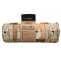 Poduszka rehabilitacyjna wałek Pexeso Beige Ø15x40 cm - welur, pianka memory foam, do podparcia karku i pleców, Bertoni