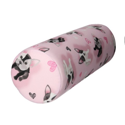 Poduszka rehabilitacyjna wałek Sweety Ø15x40 cm - welur, pianka memory foam, do podparcia karku i pleców, Bertoni