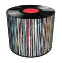 Pufa Codura Wodoodporna do Domu i Ogrodu - wzór Vinyl, Elegancka, Wygodna, Stabilna, Zamek Błyskawiczny, 40 cm, Bertoni