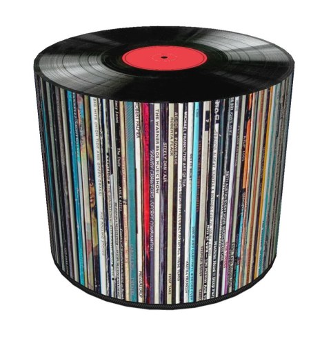 Pufa Codura Wodoodporna do Domu i Ogrodu - wzór Vinyl, Elegancka, Wygodna, Stabilna, Zamek Błyskawiczny, 40 cm, Bertoni