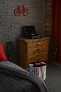 Pufa Codura Wodoodporna do Domu i Ogrodu - wzór Vinyl, Elegancka, Wygodna, Stabilna, Zamek Błyskawiczny, 40 cm, Bertoni