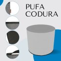 Pufa Codura Wodoodporna do Domu i Ogrodu - wzór Vinyl, Elegancka, Wygodna, Stabilna, Zamek Błyskawiczny, 40 cm, Bertoni